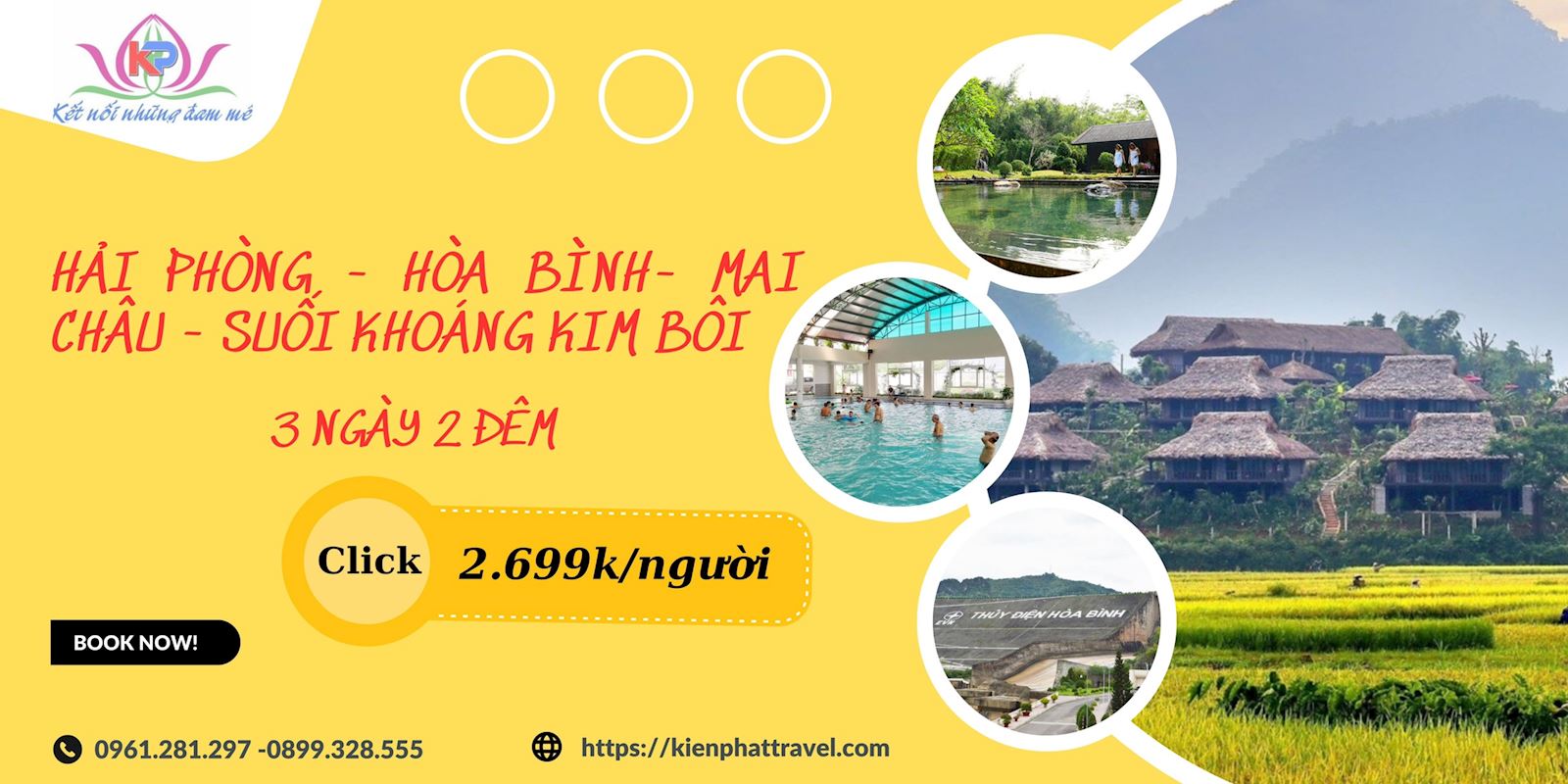 Hai Phong - Hoa Binh - Mai Chau - Kim Boi Mineral Springs Tour